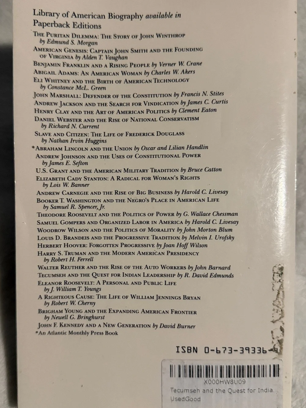 Tecumseh and the Quest for Indian Leadership by R. David Edmunds